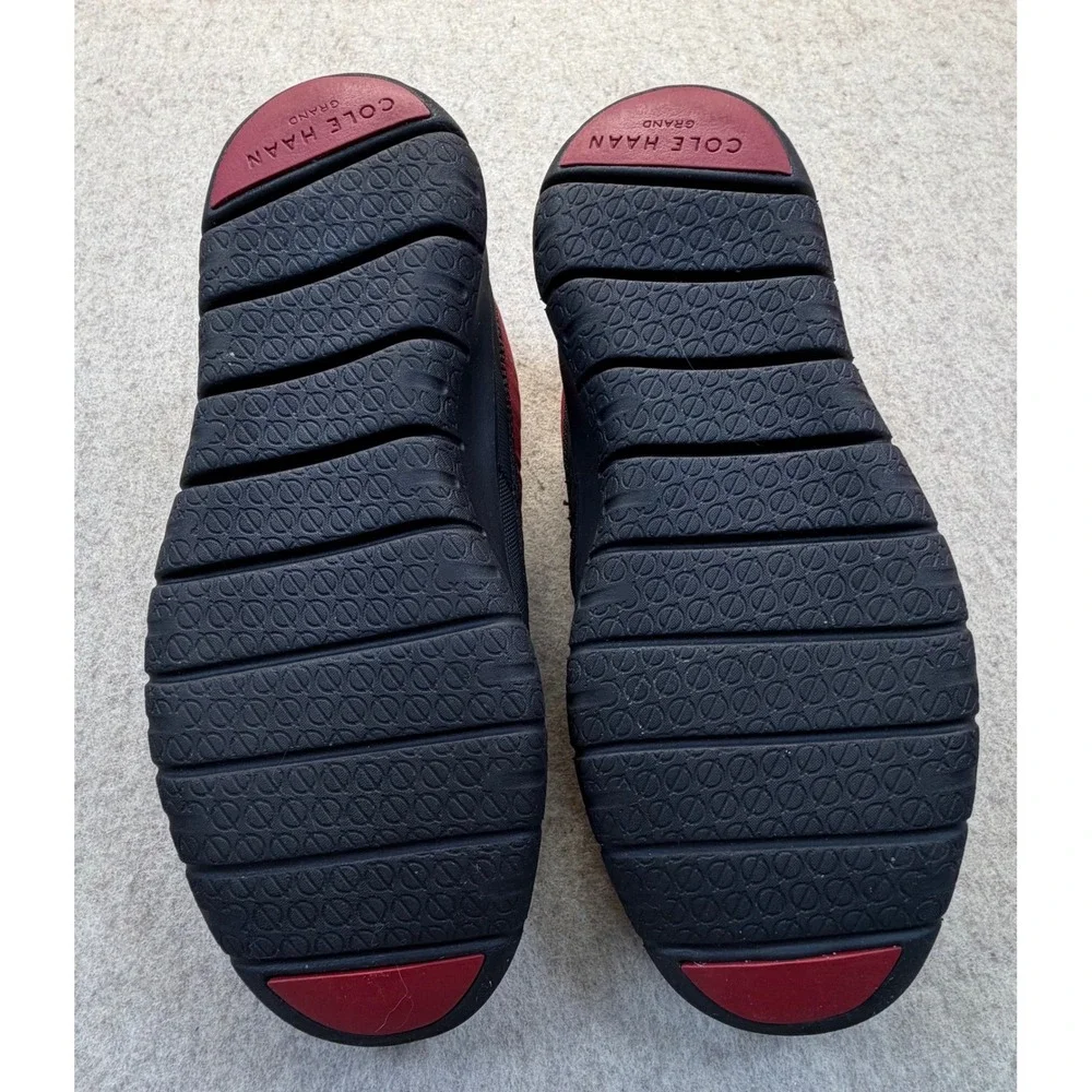 Cole Haan‎ Zerogrand Mens 8M Red Puffer Quilted Lace Up Booties C36255